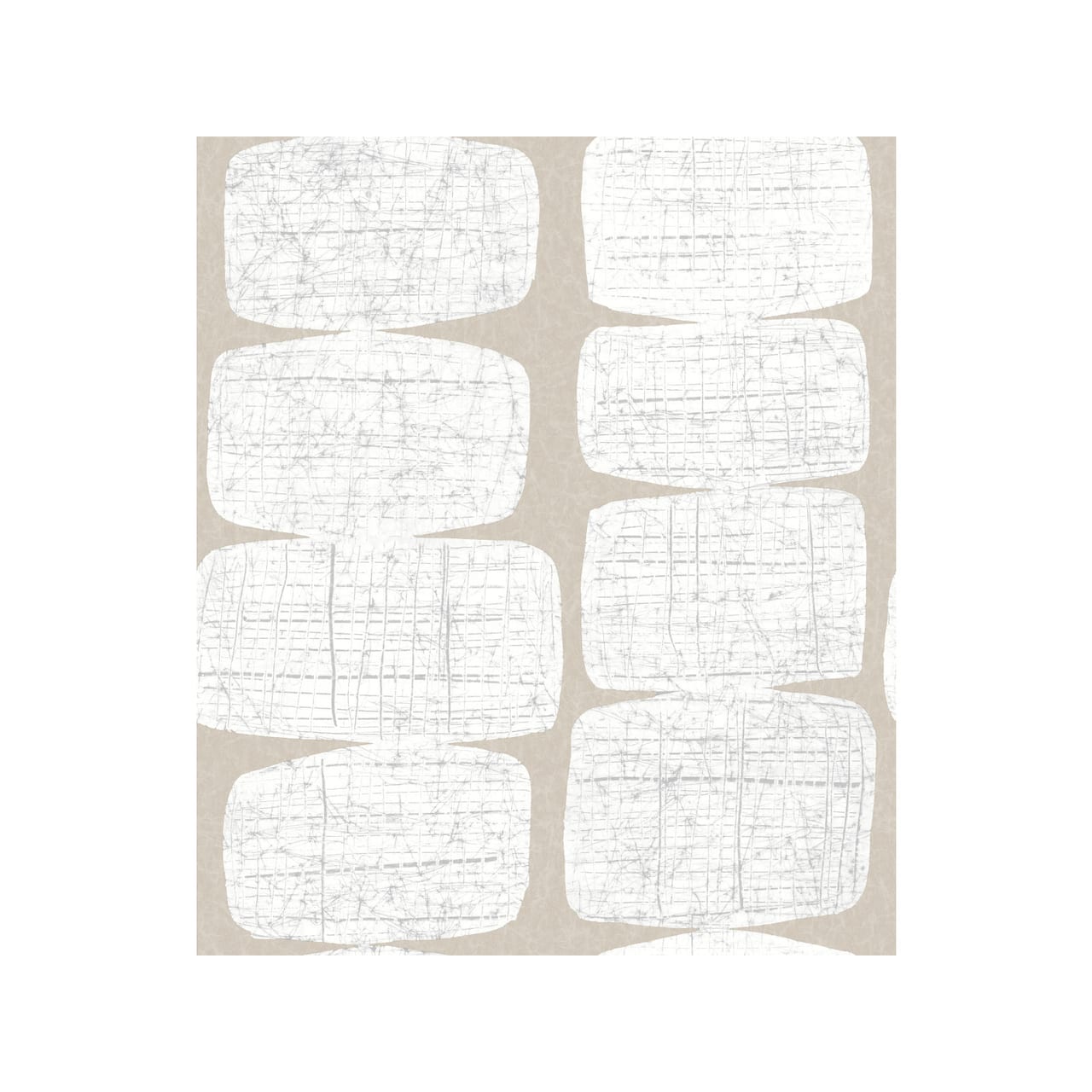 RoomMates White Mid-Century Beads Peel & Stick Wallpaper
